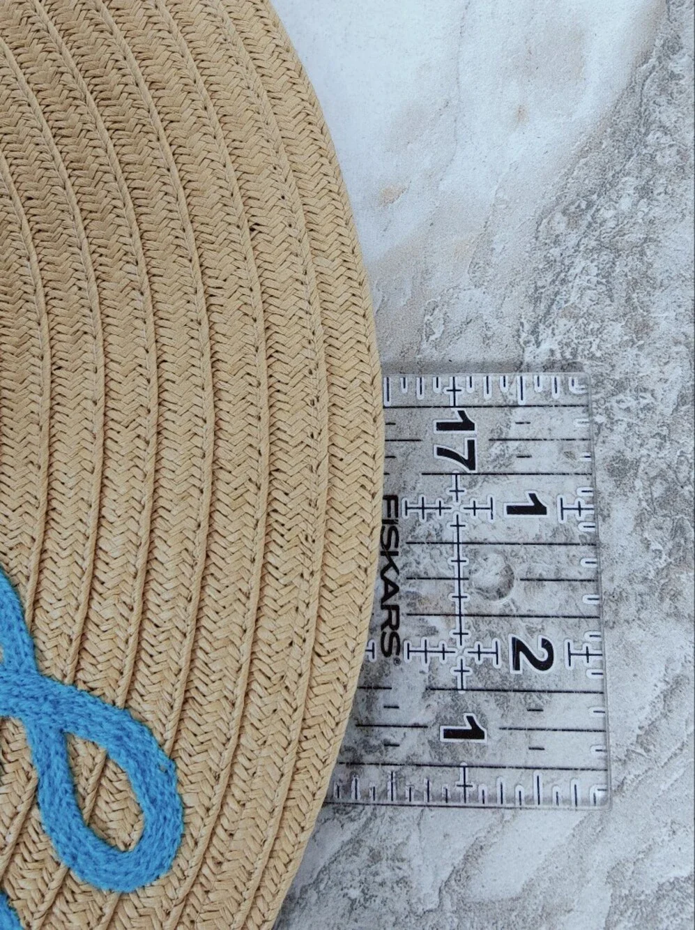 EUC Accessory Depot Wide Brim Woven 'Beachy' Embroidered Sun Hat, OS